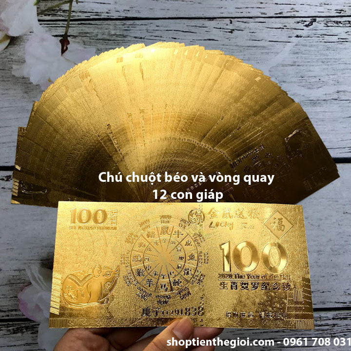 Tiền 100 Macao In Hình Con Chuột Mạ Vàng 2020